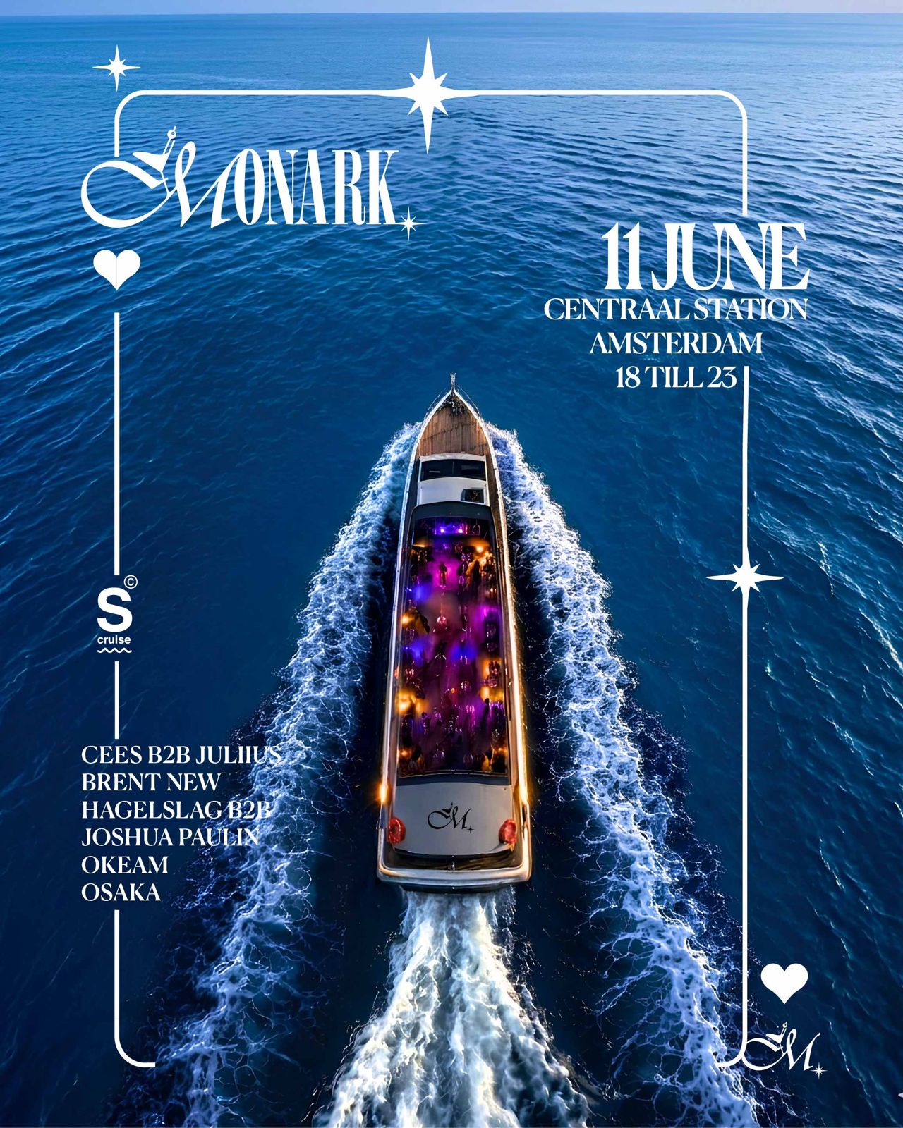 BOAT PARTY poster: IJ, Amsterdam, 11 June 2026